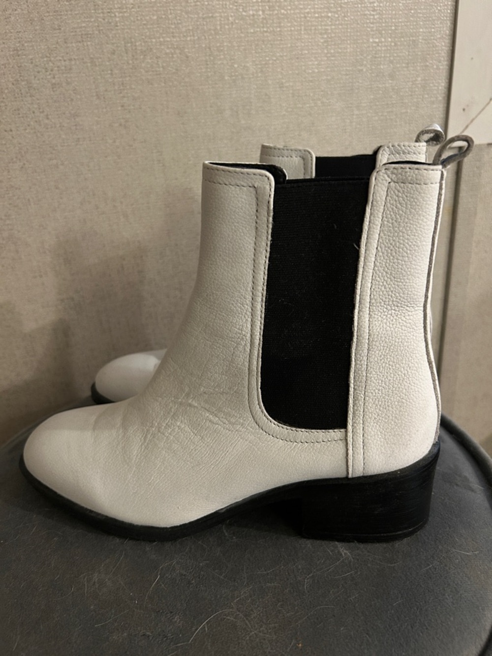 White Leather Chelsea Ankle Boots - Classic Women’s Boot